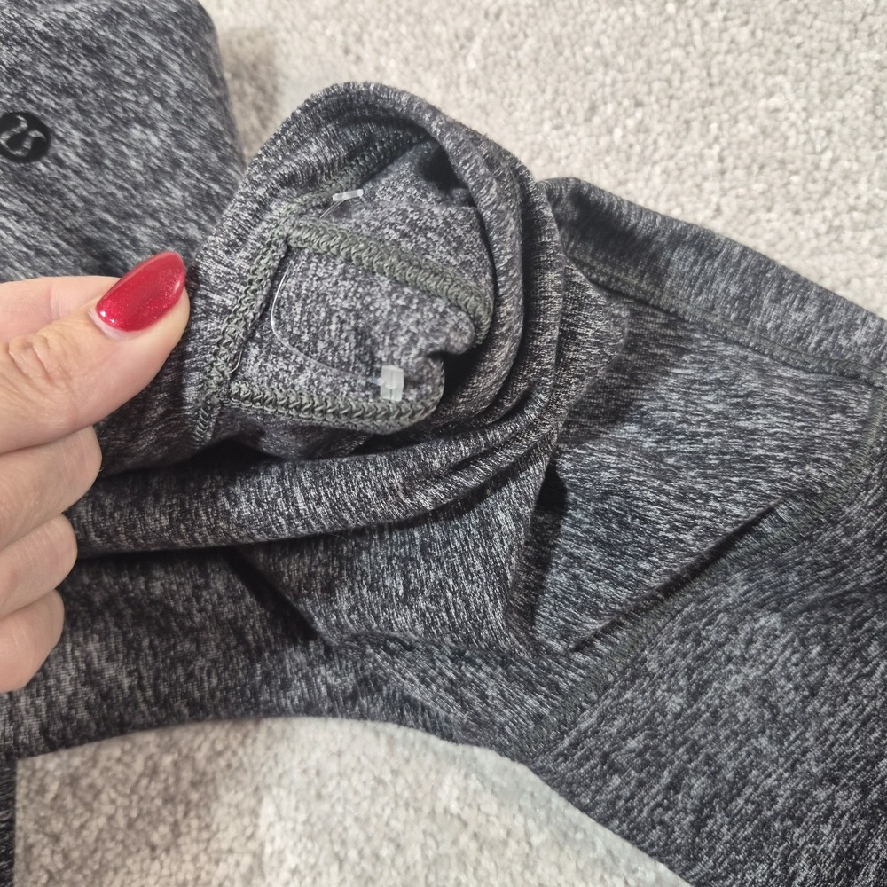 Lululemon "Dash To Class" Long Sleeve Top Women Gray Pullover V Neck Split Sides - Picture 11 of 13